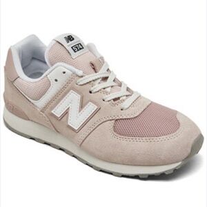 NEW BALANCE 574 girls pink sneakers size 5